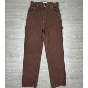 PacSun Womens Pants 90s BF Carpenter Sz 27 High Waisted Contrast Stitch Utility